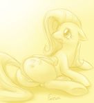  anatomically_correct anatomically_correct_pussy animal_genitalia anus cutie_mark equine equine_pussy female feral fluttershy fluttershy_(mlp) friendship_is_magic furreon lying mammal monochrome my_little_pony on_side open_mouth pegasus puffy_anus pussy pussy_juice signature solo wings 