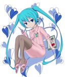  &gt;:( clipboard digital_media_player frown hatsune_miku holding holding_syringe ipod long_hair nurse pantyhose sandals solo stethoscope syringe twintails v-shaped_eyebrows vocaloid yuta1147 