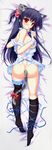  :o absurdres animal_ears apron ass bad_id bad_yandere_id black_legwear blue_hair breasts cat_ears cat_tail copyright_request dakimakura frilled_legwear full_body highres huge_filesize large_breasts long_hair lying mikeou naked_apron on_stomach panties panties_removed red_eyes ribbon side-tie_panties sideboob solo tail tail_ribbon thighhighs thighhighs_pull two_side_up underwear wrist_cuffs 