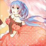  bad_id bad_pixiv_id blue_eyes blue_hair choker dress elbow_gloves gloves hand_on_own_chest hatsune_miku hiiro long_hair open_mouth solo very_long_hair vocaloid 