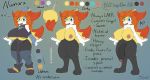  2018 absurd_res anthro areola balls big_breasts big_penis blue_eyes braixen breasts butt canine clothed clothing dickgirl digital_drawing_(artwork) digital_media_(artwork) dipstick_tail english_text female fur hair hi_res huge_breasts huge_penis humanoid_penis inner_ear_fluff intersex mammal miso_souperstar model_sheet multicolored_fur multicolored_tail nintendo nipples nude open_mouth open_smile orange_hair penis pok&eacute;mon pok&eacute;mon_(species) short_stack signature smile solo teeth text thick_thighs video_games white_fur yellow_fur 