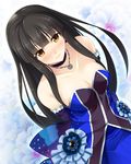  bare_shoulders black_hair brown_eyes cf-x_(oceanus_com) choker elbow_gloves gloves highres idolmaster idolmaster_cinderella_girls jewelry kurokawa_chiaki necklace solo 