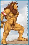  balls biceps big_muscles ear_piercing feline jewelry lion male mammal markwulfgar muscles necklace nipple_piercing nipples pecs penis piercing solo tribal uncut 