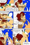  blue_eyes breasts brown_hair butt comic couple dialog dialogue embrace english_text eye_contact eyes_closed fellatio female green_eyes hair hedgehog hug imminent_sex kissing licking male mammal nude oral oral_sex penis rodent sally_acorn sega sex smile sonic_(series) sonic_the_hedgehog text tongue 