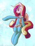  anthro equine female feral friendship_is_magic horn horse mammal my_little_pony pony princess_cadance_(mlp) ribbons solo unicorn winged_unicorn wings 