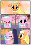  applejack_(mlp) blush comic cowboy_hat english_text equine female feral freckles friendship_is_magic fur green_eyes hat headband hi_res horse mammal my_little_pony orange_fur pink_fur pony pyruvate text 