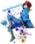  bad_id bad_pixiv_id bag black_hair blue_eyes calme_(pokemon) chespin copyright_name fennekin froakie full_body gen_6_pokemon goggles hat holding holding_poke_ball jacket naru_(andante) poke_ball pokemon pokemon_(creature) pokemon_(game) pokemon_xy shoulder_bag 