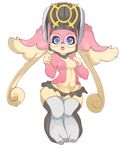  audino bespectacled blue_eyes breasts buck_teeth frilled_panties frills furry gen_5_pokemon glasses hat lips lipstick makeup no_humans open_mouth panties pokemon pokemon_(creature) round_eyewear slugbox solo thighhighs underwear 