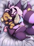  :3 anthro bed claws clothing cuddling dildo eyes_closed female fur hair hindpaw lying navel panties paws pink_fur pink_hair pink_nose plushie plushies purple_fur pussy_juice sex_toy shirt short_hair smile solo strapon stripes teddy_bear thefuckingdevil thighs tuft underwear unknown_species what 