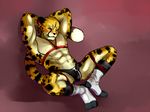  ainro arms_behind_head bdsm blush bondage bound bulge cheetah eyes_closed feline invalid_tag male mammal muscles socks solo speedo swimsuit underwear unknown_artist 