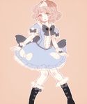  adapted_costume boots dress magical_girl open_mouth pink_eyes pink_hair ribbon saigyouji_yuyuko short_hair solo touhou triangular_headpiece yujup 