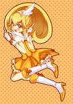  back bad_id bad_pixiv_id bike_shorts blonde_hair boots choker cure_peace double_v hair_flaps kise_yayoi long_hair magical_girl open_mouth ponytail precure shorts shorts_under_skirt sikuhima skirt smile smile_precure! solo tiara v wrist_cuffs yellow yellow_eyes yellow_skirt 