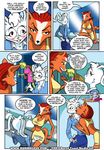  2003 anthro blush breasts bunnie_love bunnie_love_(character) canine comic dialog dialogue english_text eyewear female fox glasses kissing lagomorph lesbian mammal rabbit reptile scalie text turtle 