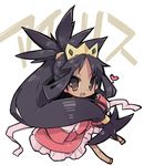  chibi crown dark_skin gym_leader iris_(pokemon) nakamura_sandayo nintendo pokemon pokemon_(game) pokemon_bw2 purple_hair 