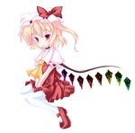  bad_id bad_pixiv_id blonde_hair flandre_scarlet hat kiyomin ponytail ribbon solo thighhighs touhou wings 