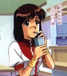 artist_request drinking_straw scan sipping solo takaya_noriko top_wo_nerae! wristband 