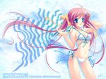  bikini blue_eyes da_capo da_capo_ii highres long_hair non-web_source pink_hair shirakawa_nanaka solo swimsuit towel twintails wallpaper 