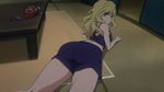  ass bag blonde_hair from_above handbag long_hair looking_back lying mature non-web_source on_floor on_stomach screencap shorts solo takasu_yasuko toradora! 