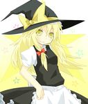  blonde_hair hat kirisame_marisa kitsune_(scaz) long_hair solo touhou yellow_eyes 