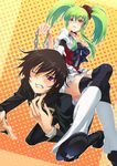  1girl c.c. chain code_geass dominatrix hisasi lelouch_lamperouge twintails 