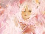  8981 bad_id bad_pixiv_id dress eyepatch flower frills kirakishou long_hair pink_hair rose rozen_maiden solo yellow_eyes 