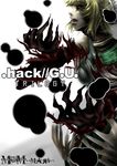  .hack//g.u. 1girl :d aida_(.hack//) atoli_(.hack//) black_sclera blonde_hair copyright_name dark_persona from_side max_(mari open_mouth pale_skin profile short_hair simple_background smile solo white_background 