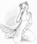  avian bird breasts female lizanne lyrebird nude pussy sanssouci sketch solo superb_lyrebird 