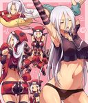  arai_nobu armpits ass back black_panties casual chloe_fleurage denim jeans long_hair lying midriff navel on_stomach one_eye_closed open_mouth original panties pants shorts underwear white_hair wince yawning 