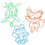  amphibian blush canine chespin cotora ear_fluff fennec fennekin fox froakie frog hedgehog kotora mammal nintendo pok&#233;mon pok&eacute;mon video_games 