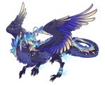 alpha_channel ambiguous_gender blue_feathers dagger_leonelli dragon feral furred_dragon plain_background solo transparent_background wings 
