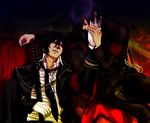  2boys akira_(togainu_no_chi) black_hair male male_focus male_only multiple_boys nitroplus red_eyes shiki_(togainu_no_chi) short_hair togainu_no_chi 