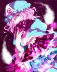  bad_id bad_pixiv_id bug butterfly covering_mouth dress fan folding_fan ghost hair_over_one_eye hat insect japanese_clothes pink_eyes pink_hair saigyouji_yuyuko solo tayashigu_(suisyounohosizora) touhou triangular_headpiece 