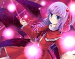  a_(aaaaaaaaaaw) blue_eyes capelet lavender_hair long_hair red_capelet shinki side_ponytail skirt smile solo touhou touhou_(pc-98) wings 