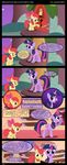  blank_flank blonde_hair book bow comic cub cutie_mark derpy_hooves_(mlp) dialog dialogue diegotan door equine female feral flying friendship_is_magic gray_body grey_body hair hi_res horn horse library magic mammal multi-colored_hair my_little_pony night orange_eyes pegasus pink_hair pony purple_body purple_eyes purple_hair reading red_hair sky stars text three_color_hair twilight_sparkle_(mlp) unicorn wings yellow_body yellow_eyes young 