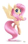 blue_eyes cutie_mark equine female feral fluttershy_(mlp) friendship_is_magic fur hair horse looking_at_viewer mammal my_little_pony pegasus pink_hair plain_background pony solar-slash solo white_background wings yellow_fur 