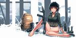  backpack bad_id bad_pixiv_id bag black_hair blush boots call_of_duty call_of_duty:_modern_warfare_3 explosive flashbang genderswap genderswap_(mtf) grenade gun h&amp;k_ump heckler_&amp;_koch highres knife load_bearing_vest military_operator no_pants open_mouth panties short_hair side-tie_panties siqi_(miharuu) smoke_grenade solo submachine_gun underwear weapon yellow_eyes yuri_(call_of_duty) 