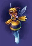  android armor blue_eyes honey_woman rockman rockman_(classic) solo wings 