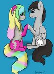  duo equine female feral friendship_is_magic hair horse lovingpony male mammal multi-colored_hair my_little_pony pegasus pony wings 