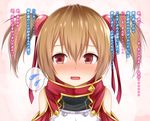  1girl artist_request face haryuu_(poetto) highres silica solo sword_art_online translation_request twintails 