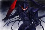  absurdres armor bad_id bad_pixiv_id berserker_(fate/zero) black_armor fate/zero fate_(series) full_armor highres knight male_focus rain solo sword twl54212338 weapon 