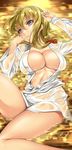  cleavage open_shirt robe saburou_(hgmg) touhou wet_clothes yakumo_yukari 