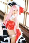  1girl captain_liliana captain_liliana_(cosplay) cosplay hat long_hair panties photo pink_hair pirate pirate_hat queen&#039;s_blade queen&#039;s_blade_rebellion queen's_blade queen's_blade_rebellion solo underwear 