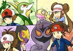  :q arbok brown_hair cap double_bun hat kyouhei_(pokemon) long_hair mei_(pokemon) poke_ball pokeball pokemon pokemon_(game) pokemon_bw pokemon_bw2 serperior servine short_hair tongue tongue_out touko_(pokemon) touya_(pokemon) twinbuns twintails 