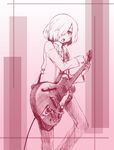  copyright_request electric_guitar guitar highres instrument majima_yuki open_mouth short_hair solo whammy_bar 