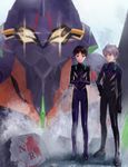  bad_id bad_pixiv_id blue_eyes brown_hair eva_13 evangelion:_3.0_you_can_(not)_redo highres ikari_shinji light_smile male_focus megumi_(amekanha) multiple_boys nagisa_kaworu neon_genesis_evangelion nerv plugsuit rebuild_of_evangelion red_eyes silver_hair 