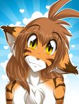  chest_tuft cute feline female flora_(twokinds) fur hair mammal solo tiger tom_fischbach tuft twokinds webcomic 