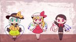  :d ^_^ animated animated_png asymmetrical_wings black_hair black_legwear blonde_hair bright_pupils closed_eyes dancing dress fangs flandre_scarlet green_eyes hair_ornament hairclip hands_together hat houjuu_nue komeiji_koishi long_hair mite_mite_kocchicchi multiple_girls open_mouth pointy_ears pokemon pokemon_(anime) red_eyes sizma skirt skirt_set slit_pupils smile stage_connection standing standing_on_one_leg sweatdrop thighhighs third_eye touhou wings 