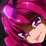  :p bad_end_happy bad_end_precure close-up dam-miyuki dark_persona pink_eyes pink_hair precure smile smile_precure! solo tiara tongue tongue_out 