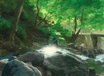  bad_pixiv_id forest nature no_humans original river rock scenery stream traditional_media tree usada_yuh water 