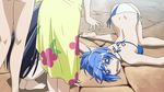  animated animated_gif ass barefoot bikini blue_eyes blue_hair bra crying feet forced_dressing kampfer legs multiple_girls natsuru_senou panties pool pout pouting sad sangou_shizuku sarong senou_natsuru side-tie_bikini swimsuit towel tricked underwear 